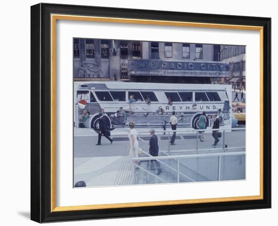 Posters - Greyhound Bus Poster - New York-Yale Joel-Framed Photographic Print