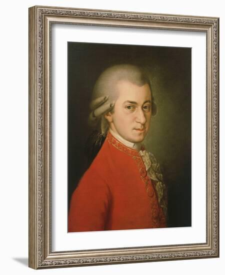 Posthumous Painting of Wolfgang Amadeus Mozart, 1756-1791-null-Framed Giclee Print