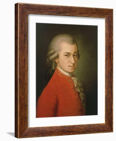 Posthumous Painting of Wolfgang Amadeus Mozart, 1756-1791-null-Framed Giclee Print