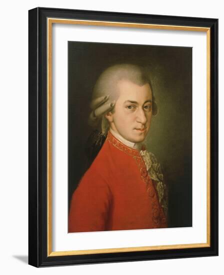 Posthumous Painting of Wolfgang Amadeus Mozart, 1756-1791-null-Framed Giclee Print