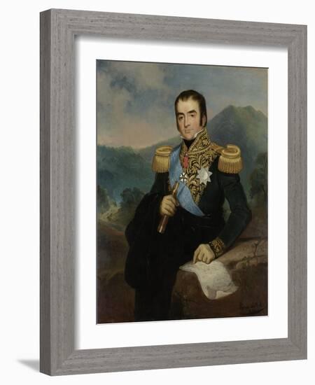 Posthumous Portrait of Herman Willem Daendels, 1838-Raden Saleh-Framed Giclee Print