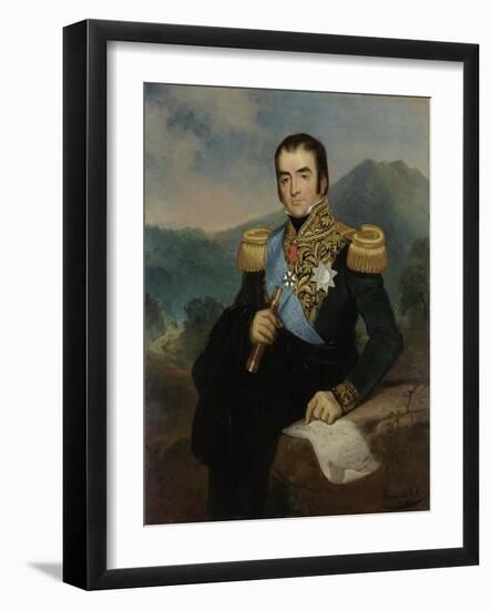 Posthumous Portrait of Herman Willem Daendels, 1838-Raden Saleh-Framed Giclee Print