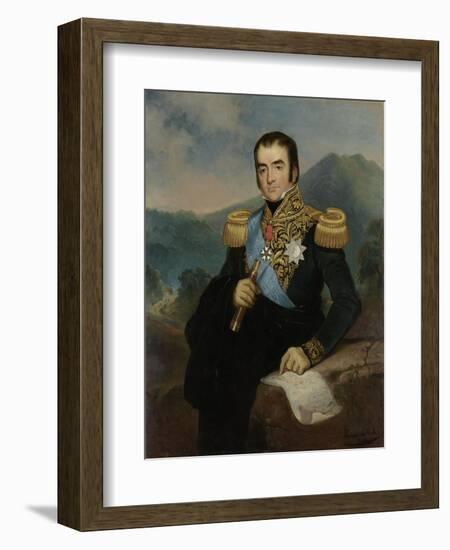 Posthumous Portrait of Herman Willem Daendels, 1838-Raden Saleh-Framed Giclee Print