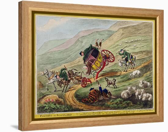 Posting in Scotland, Published by Hannah Humphrey, 1805-Charles Lorraine Smith-Framed Premier Image Canvas