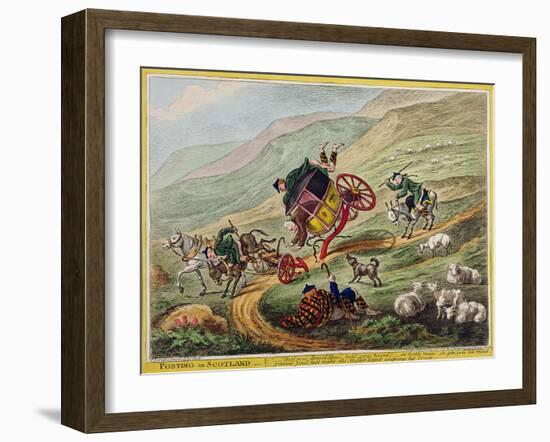 Posting in Scotland, Published by Hannah Humphrey, 1805-Charles Lorraine Smith-Framed Giclee Print