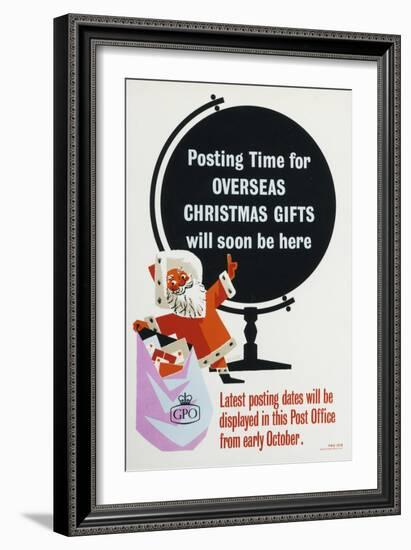 Posting Time for Overseas Christmas Gifts Will Soon Be Here-null-Framed Art Print