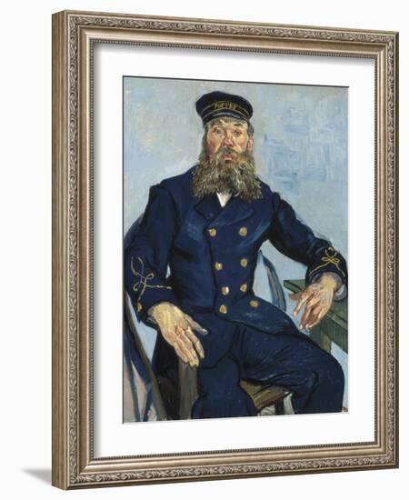 Postman Joseph Roulin-Vincent van Gogh-Framed Art Print