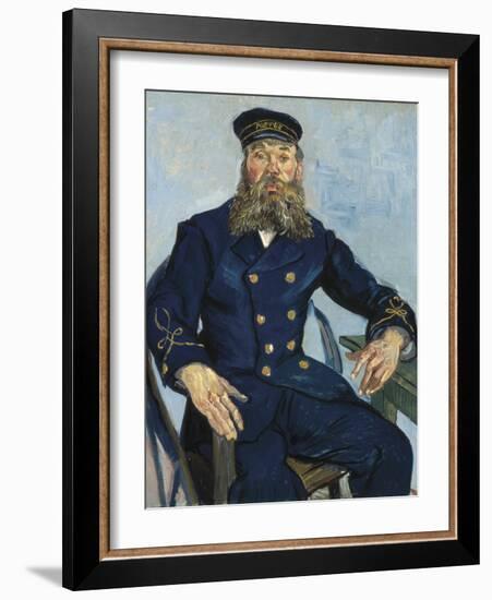 Postman Joseph Roulin-Vincent van Gogh-Framed Art Print