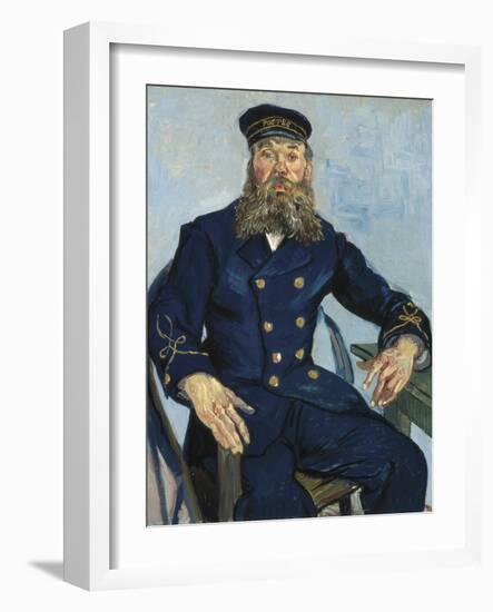 Postman Joseph Roulin-Vincent van Gogh-Framed Art Print