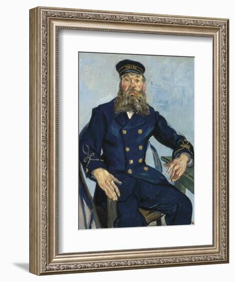 Postman Joseph Roulin-Vincent van Gogh-Framed Premium Giclee Print