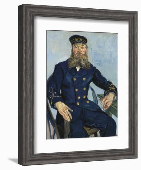 Postman Joseph Roulin-Vincent van Gogh-Framed Premium Giclee Print