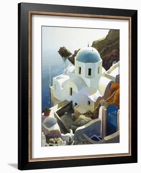 Postmark Santorini-Max Hayslette-Framed Giclee Print