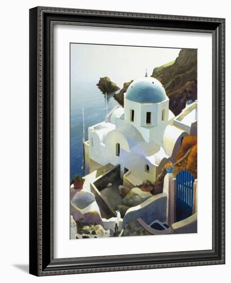 Postmark Santorini-Max Hayslette-Framed Giclee Print