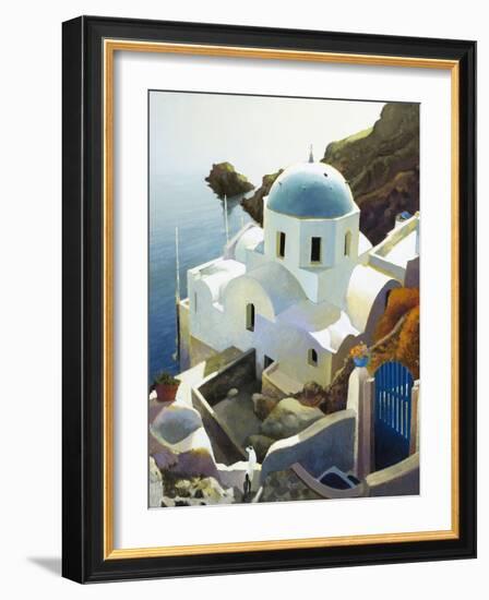 Postmark Santorini-Max Hayslette-Framed Giclee Print