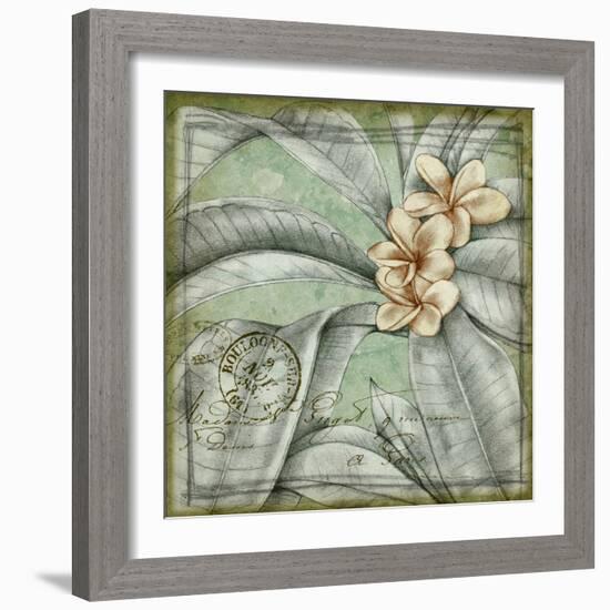 Postmark Tropicals I-Jennifer Goldberger-Framed Art Print