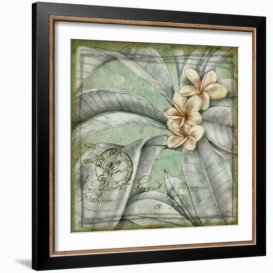 Postmark Tropicals I-Jennifer Goldberger-Framed Art Print