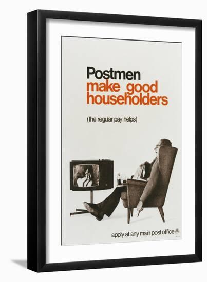 Postmen Make Good Householders - the Regular Pay Helps-null-Framed Art Print