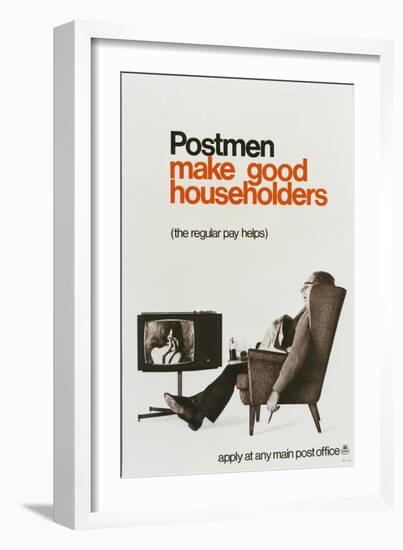 Postmen Make Good Householders - the Regular Pay Helps-null-Framed Art Print