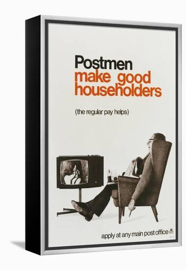 Postmen Make Good Householders - the Regular Pay Helps-null-Framed Stretched Canvas