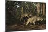 Postosuchus Attacking a Dicynodont in a Triassic Forest-Stocktrek Images-Mounted Art Print