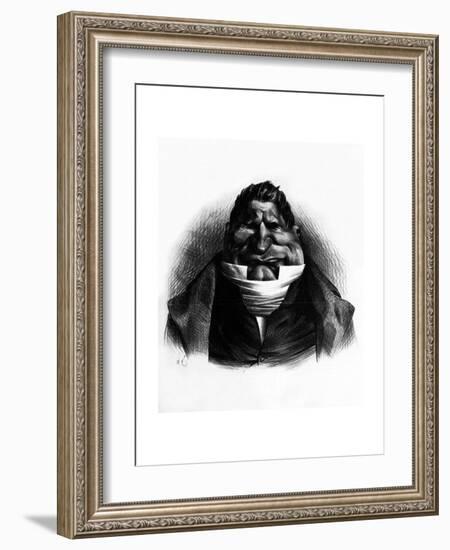 Pot-De-Naz, Caricature from 'Le Charivari', May 2, 1833-Honore Daumier-Framed Giclee Print