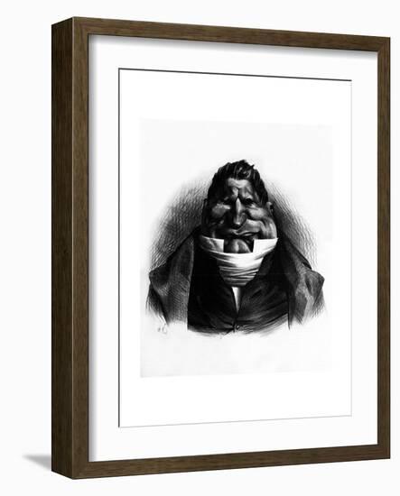 Pot-De-Naz, Caricature from 'Le Charivari', May 2, 1833-Honore Daumier-Framed Giclee Print