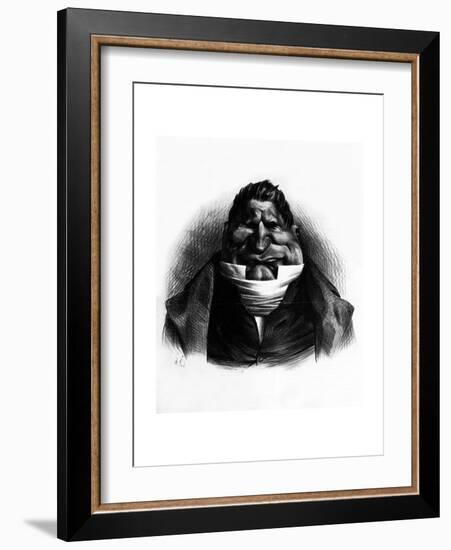 Pot-De-Naz, Caricature from 'Le Charivari', May 2, 1833-Honore Daumier-Framed Giclee Print