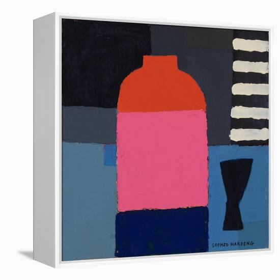 Pot, Glass and Stripes-Sophie Harding-Framed Premier Image Canvas