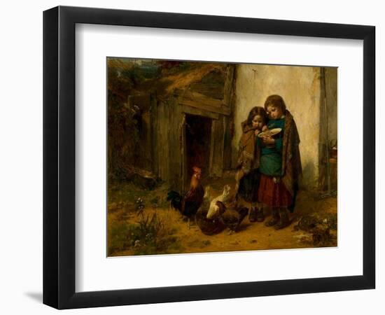 Pot Luck, 1866 (Oil on Canvas)-Thomas Faed-Framed Giclee Print