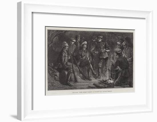 Pot Luck with Russian Soldiers at Possiette Bay, Russian Tartary-William Heysham Overend-Framed Giclee Print