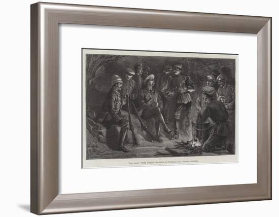 Pot Luck with Russian Soldiers at Possiette Bay, Russian Tartary-William Heysham Overend-Framed Giclee Print