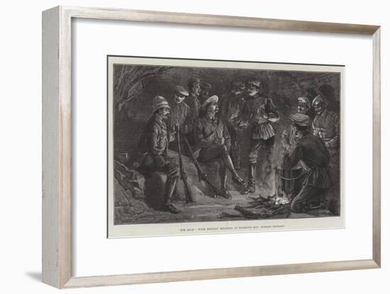 Pot Luck with Russian Soldiers at Possiette Bay, Russian Tartary-William Heysham Overend-Framed Giclee Print