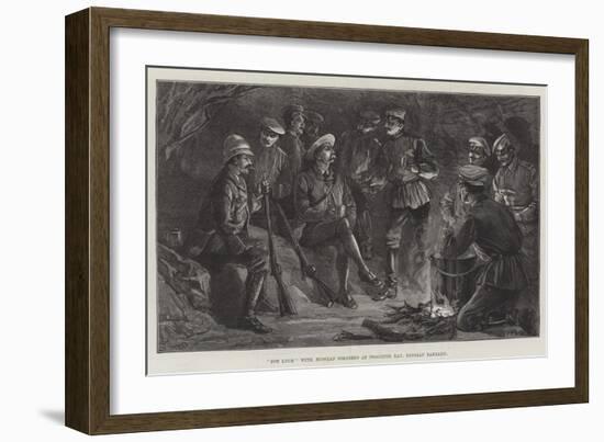 Pot Luck with Russian Soldiers at Possiette Bay, Russian Tartary-William Heysham Overend-Framed Giclee Print