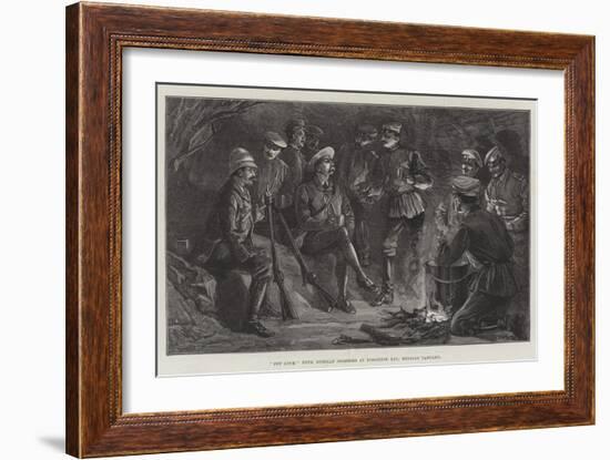 Pot Luck with Russian Soldiers at Possiette Bay, Russian Tartary-William Heysham Overend-Framed Giclee Print