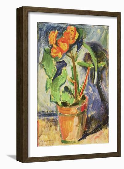 Pot of Flowers (Oil on Panel)-Alfred Henry Maurer-Framed Giclee Print