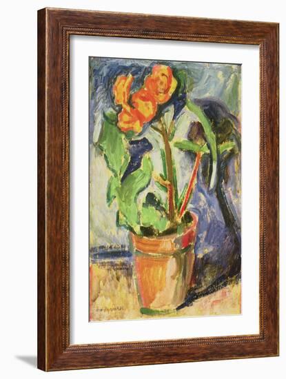 Pot of Flowers (Oil on Panel)-Alfred Henry Maurer-Framed Giclee Print