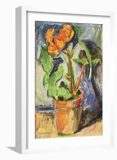 Pot of Flowers (Oil on Panel)-Alfred Henry Maurer-Framed Giclee Print