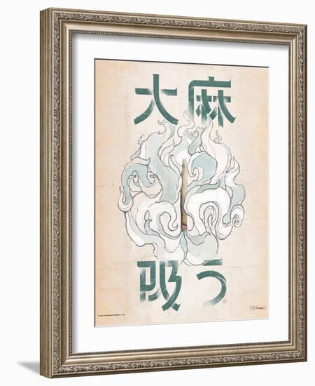 Pot Smoke Design-JJ Brando-Framed Art Print