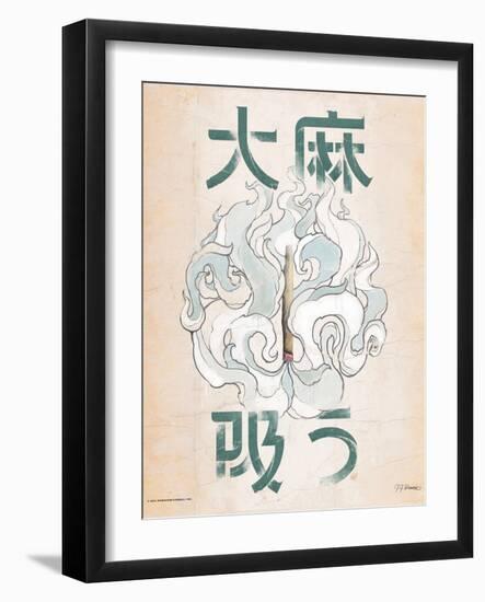 Pot Smoke Design-JJ Brando-Framed Art Print