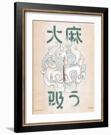 Pot Smoke Design-JJ Brando-Framed Art Print