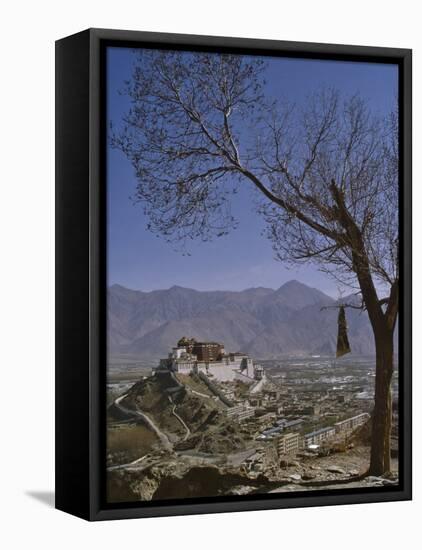 Potala Palace from Yuwang Shan Mountain, Lhasa, Tibet, China, Asia-Nigel Blythe-Framed Premier Image Canvas