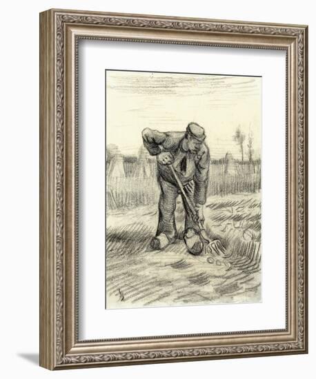 Potato Gatherer, 1885-Vincent van Gogh-Framed Giclee Print