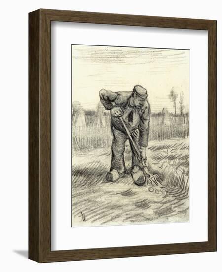 Potato Gatherer, 1885-Vincent van Gogh-Framed Giclee Print