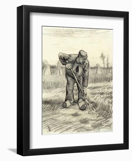 Potato Gatherer, 1885-Vincent van Gogh-Framed Giclee Print