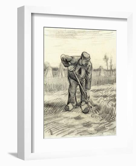 Potato Gatherer, 1885-Vincent van Gogh-Framed Giclee Print