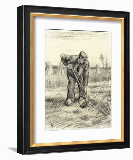 Potato Gatherer, 1885-Vincent van Gogh-Framed Giclee Print