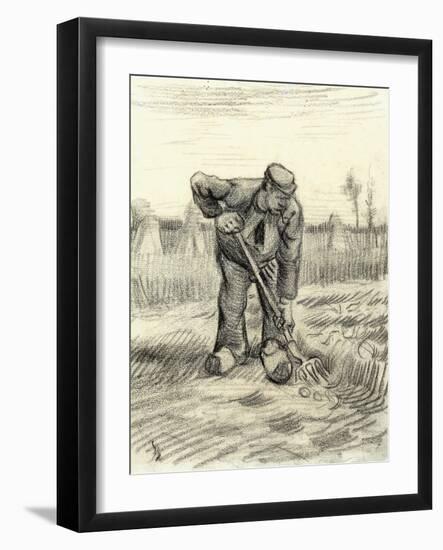 Potato Gatherer, 1885-Vincent van Gogh-Framed Giclee Print