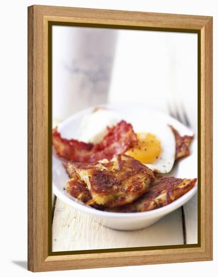 Potato Pancake with Fried Egg and Bacon-Marc O^ Finley-Framed Premier Image Canvas