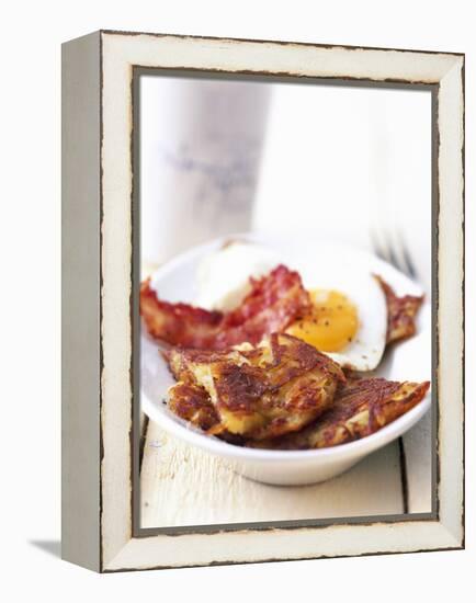 Potato Pancake with Fried Egg and Bacon-Marc O^ Finley-Framed Premier Image Canvas