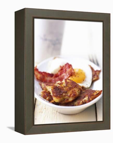 Potato Pancake with Fried Egg and Bacon-Marc O^ Finley-Framed Premier Image Canvas